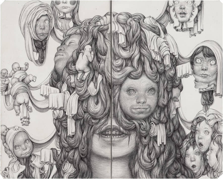 Detailed Drawings with Strange Characters by Anton Vill (6)